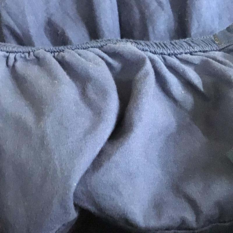 ラルフローレン RALPHLAUREN スカート ミニスカート ギャザー 段々 XL 無地 紺 / ネイビー /  レディース USED 古着 中古 10118843