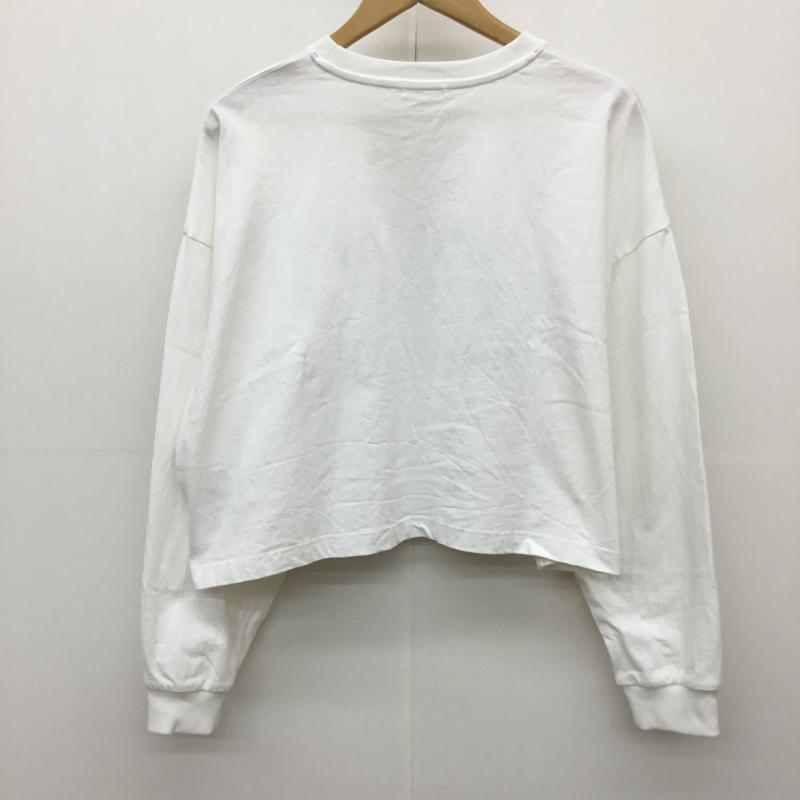 ローリーズファーム LOWRYS FARM カットソー 長袖 LF624053AD FREE プリント 白 / ホワイト /  レディース USED 古着 中古 10143158