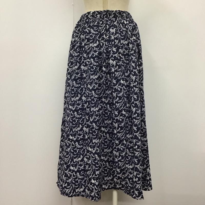 サニーレーベルアーバンリサーチ Sonny Label URBAN RESEARCH スカート ロングスカート la85-25k013 ロングスカート フレアスカート カジュアルスカート FREE 総柄 白 / ホワイト / X 紺 / ネイビー /  レディース USED 古着 中古 10109219