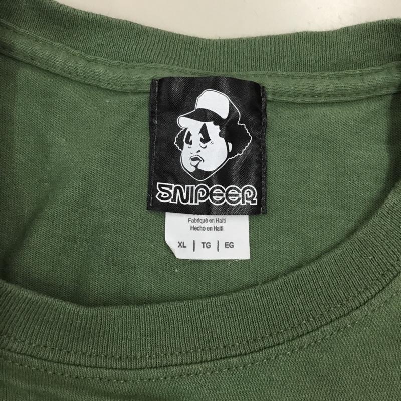 スナイパー SNIPEER Tシャツ 半袖 XL ロゴ、文字 カーキ / カーキ /  メンズ USED 古着 中古 10116029