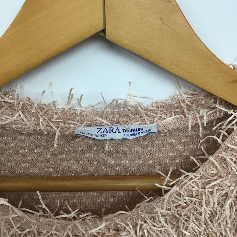 ザラ ZARA カットソー 半袖 M 無地 桃 / ピンク /  レディース USED 古着 中古 10149361