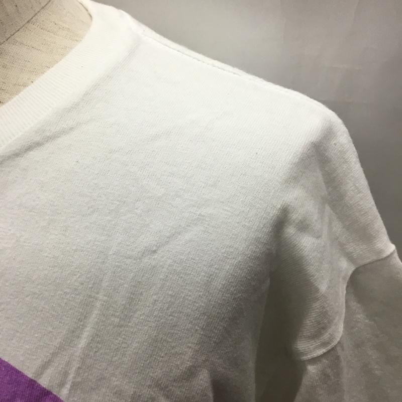 アベイシングエイプ A BATHING APE Tシャツ 半袖 クルーネック タイダイ ビッグロゴ L ロゴ、文字 白 / ホワイト /  メンズ USED 古着 中古 10119805