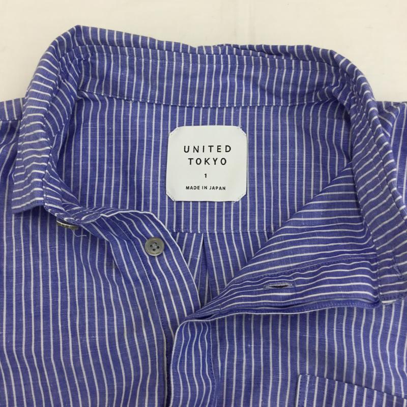 ユナイテッドトウキョウ UNITED TOKYO シャツ、ブラウス 半袖 UNITED TOKYO 半袖シャツ　405109020 1 ストライプ 青 / ブルー / X 白 / ホワイト /  メンズ USED 古着 中古 10129212
