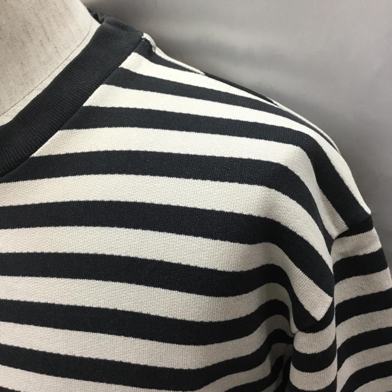 アベイシングエイプ A BATHING APE カットソー 長袖 長袖カットソー クルーネックカットソー ロングスリーブカットソー プリントTシャツ M ボーダー柄 黒 / ブラック / X ベージュ / ベージュ /  メンズ USED 古着 中古 10114788