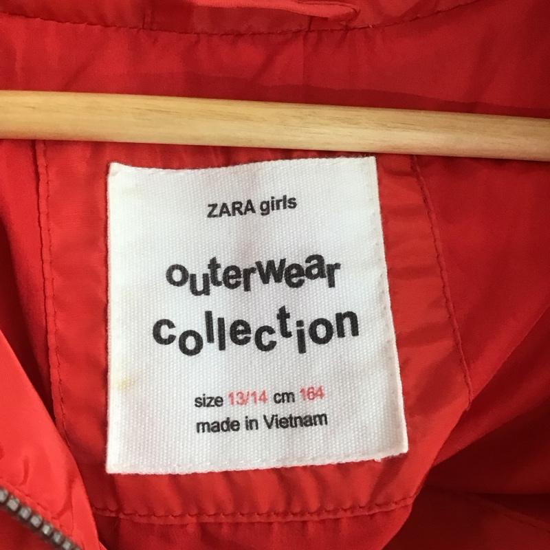 ザラ ZARA ジャケット、上着 ジャンパー、ブルゾン ジップアップジャケット ナイロンジャケット アウター ダウンジャケット 無地 赤 / レッド /  ガールズ USED 古着 中古 10135436
