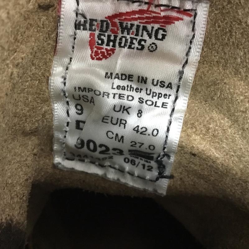 レッドウィング RED WING ブーツ ショートブーツ 9023 BECKMAN ベックマン USA9D 27cm 27.0cm 無地 ダークブラウン / ダークブラウン /  メンズ USED 古着 中古 10149476