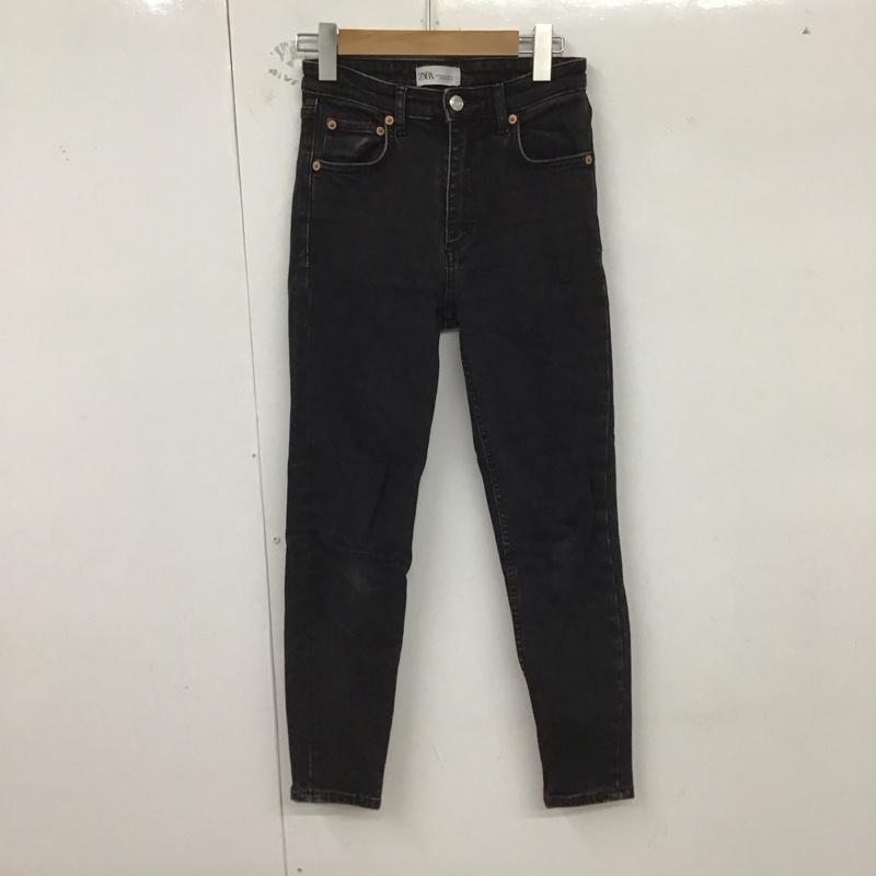 ザラ ZARA パンツ デニム、ジーンズ デニムパンツ スリムパンツ カジュアルパンツ 34 無地 黒 / ブラック /  レディース USED 古着 中古 10129310