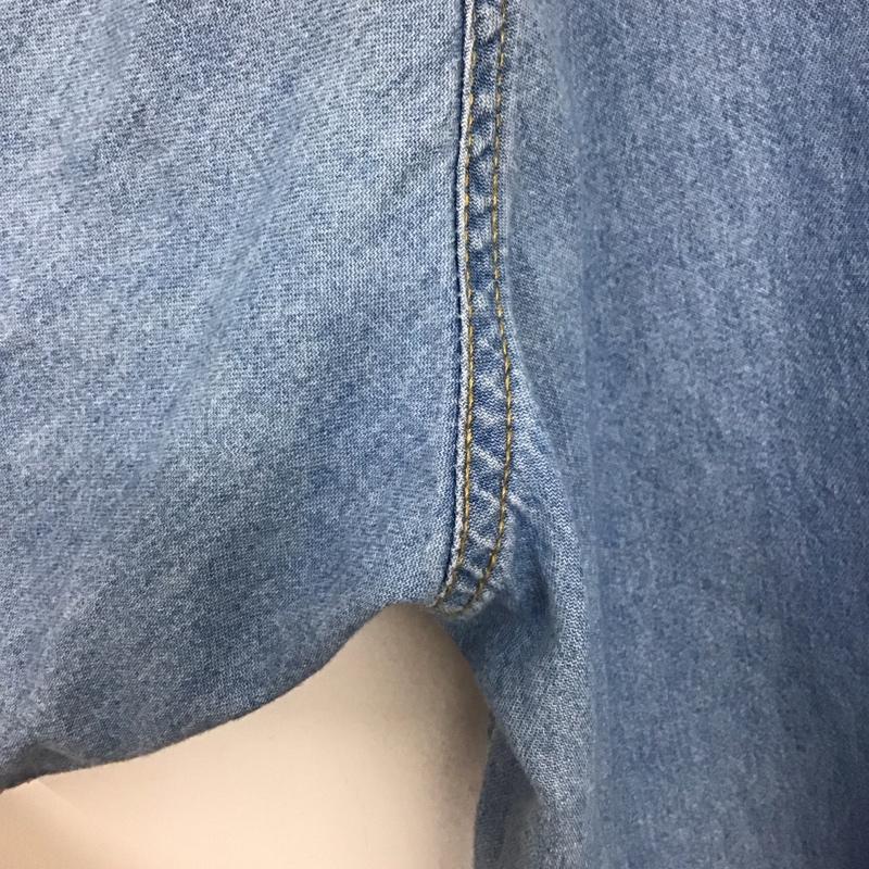 古着 USED シャツ、ブラウス 半袖 半袖シャツ ボタンダウンシャツ カラーシャツ 無地 インディゴ / インディゴ /  メンズ USED 古着 中古 10133672