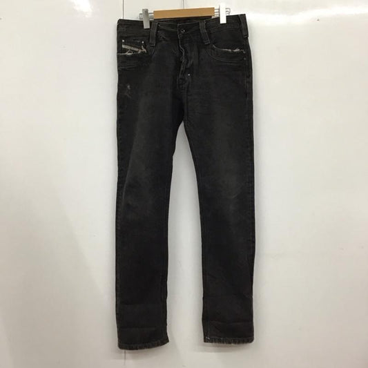 ディーゼル DIESEL パンツ デニム、ジーンズ デニムパンツ スリムパンツ カジュアルパンツ 32インチ ダメージ加工 黒 / ブラック /  メンズ USED 古着 中古 10127734