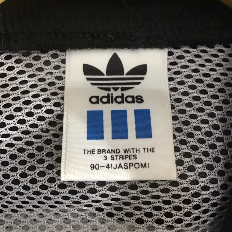 アディダス adidas ジャケット、上着 ジャケット、ブレザー ジップアップジャケット ナイロンジャケット アウター M ロゴ、文字 黒 / ブラック /  メンズ USED 古着 中古 10138728