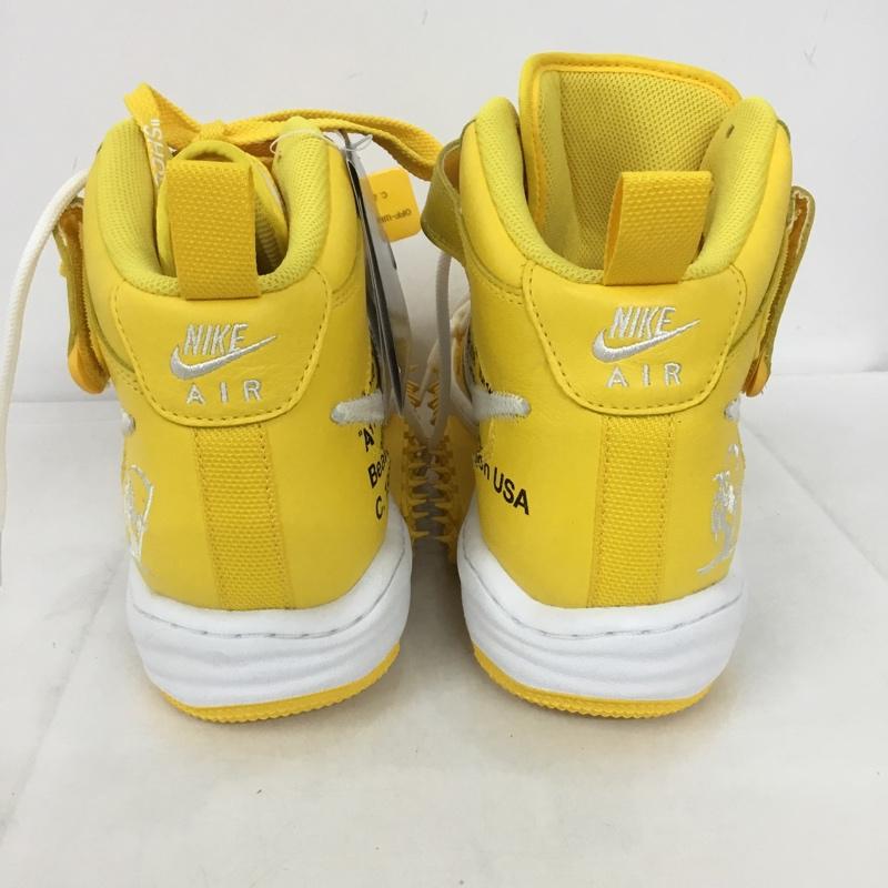 ナイキ NIKE スニーカー スニーカー DR0500-101 AIR FORCE 1 MID SP LTHR OFF WHITE 28cm 箱有 28.0cm 刺繍 白 / ホワイト / X 黄 / イエロー /  メンズ USED 古着 中古 10129911