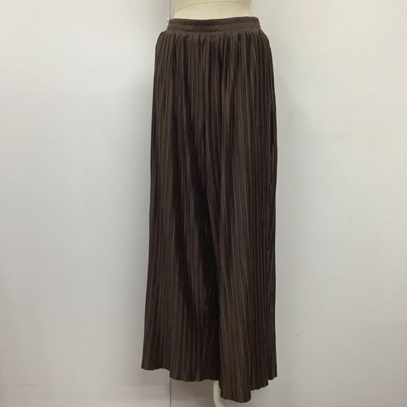 フリークスストア FREAK S STORE ボトムス ボトムス プリーツパンツ L 無地 茶 / ブラウン /  レディース USED 古着 中古 10110328