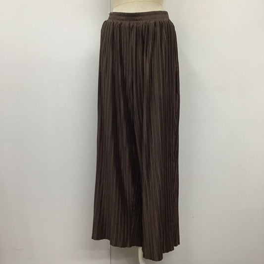 フリークスストア FREAK S STORE ボトムス ボトムス プリーツパンツ L 無地 茶 / ブラウン /  レディース USED 古着 中古 10110328