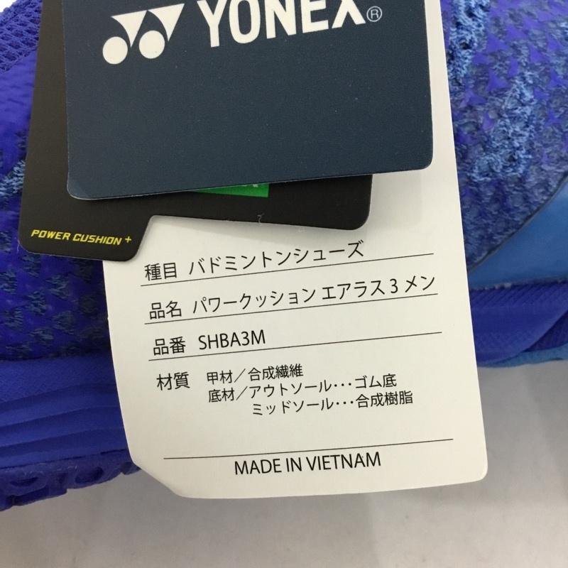 ヨネックス YONEX スニーカー スニーカー SHBA3M パワークッション エアラス3メン バドミントンシューズ 24cm 箱有 24.0cm ロゴ、文字 青 / ブルー /  レディース USED 古着 中古 10147951