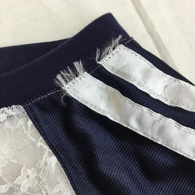 チャオパニック CIAOPANIC カットソー 長袖 CPZ1041206A0001 ONE SIZE レース柄 青 / ブルー / X 白 / ホワイト /  レディース USED 古着 中古 10142208