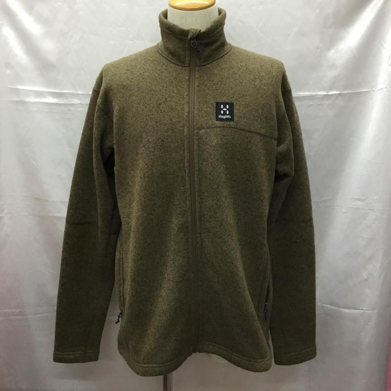 ホグロフス HAGLOFS ジャケット、上着 ジャケット、ブレザー 604600 スウォックジャケット ジップアップジャケット フリースジャケット アウター L ロゴ、文字 茶 / ブラウン /  メンズ USED 古着 中古 10108799