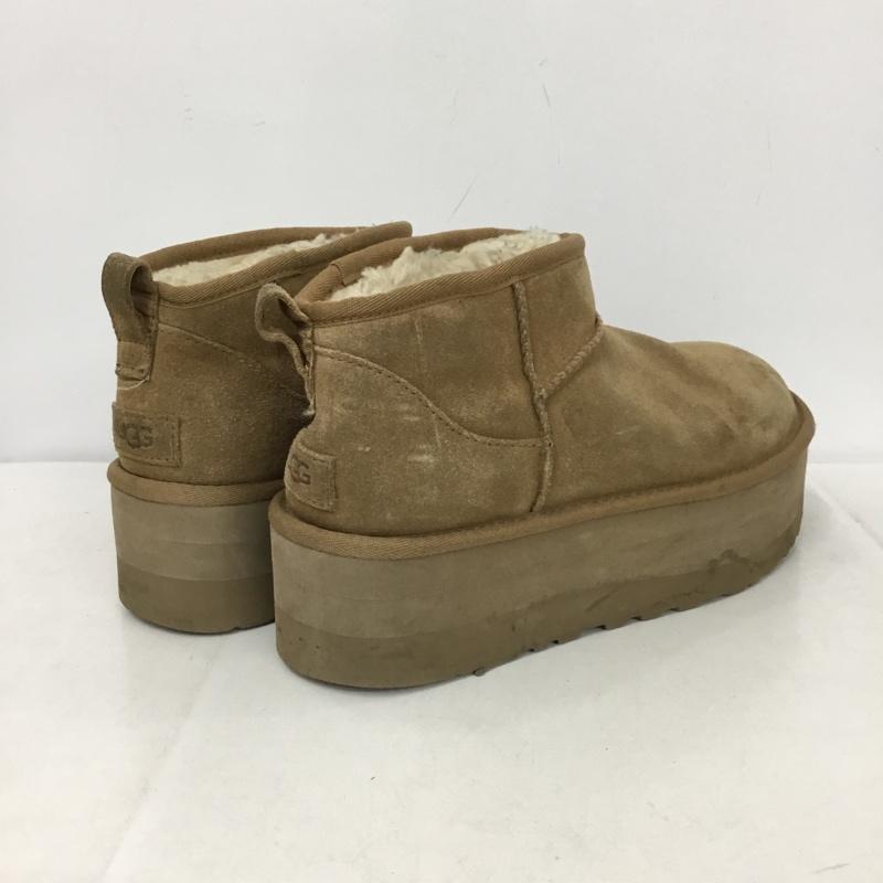 アグ UGG ブーツ ショートブーツ 1135092 クラシック ウルトラ ミニ プラットフォーム 厚底 26cm 26.0cm ロゴ、文字 ベージュ / ベージュ /  メンズ USED 古着 中古 10147130
