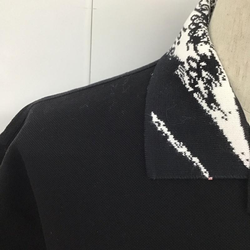 ケンゾー KENZO ポロシャツ 半袖 535-P-3092 KENZO GOLF 刺繍 4 ロゴ、文字 黒 / ブラック /  メンズ USED 古着 中古 10111838