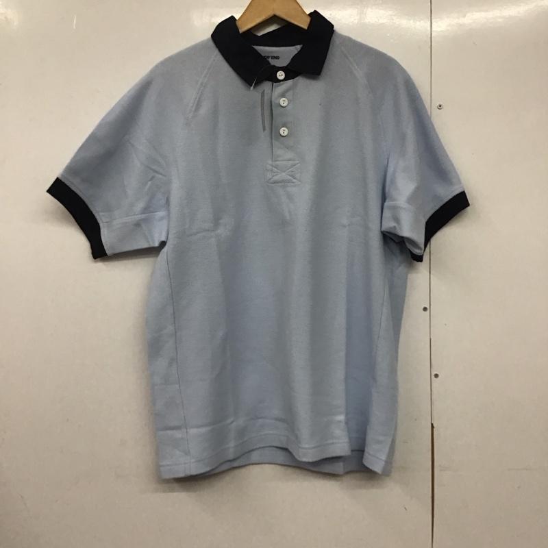 ランズエンド LANDS END ポロシャツ 半袖 半袖ポロシャツ カラーシャツ 半袖カットソー XL 無地 水色 / ライトブルー /  メンズ USED 古着 中古 10143254