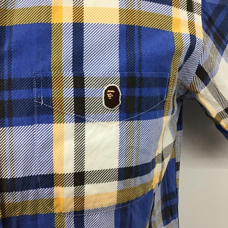 アベイシングエイプ A BATHING APE シャツ、ブラウス 半袖 S チェック マルチカラー / マルチカラー /  メンズ USED 古着 中古 10121854