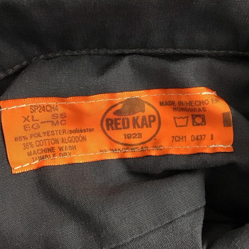 レッドキャップ RED KAP シャツ、ブラウス 半袖 SP24CH4 ワークシャツ ワッペン XL ロゴ、文字 チャコールグレー / チャコールグレー /  メンズ USED 古着 中古 10107923