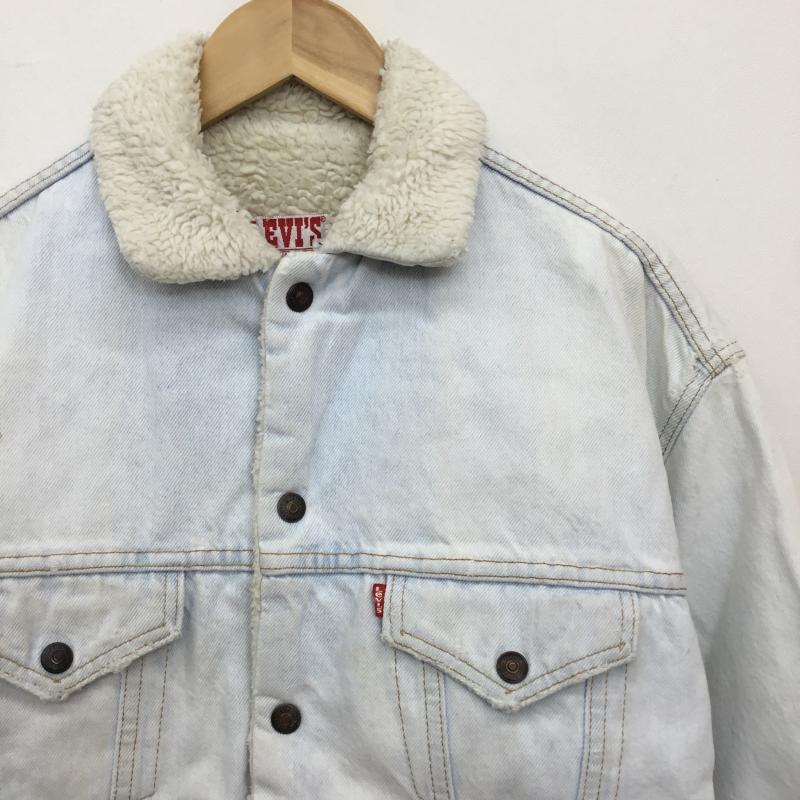 リーバイス Levi s ジャケット、上着 ジャケット、ブレザー ボア　デニムジャケット XL 無地 青 / ブルー /  メンズ USED 古着 中古 10137331
