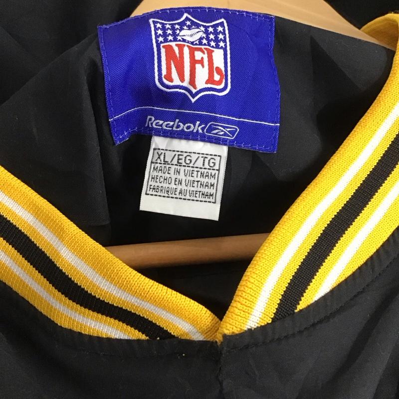 ナショナルフットボールリーグ NFL ジャケット、上着 ジャケット、ブレザー プルオーバージャケット アウター Vネック XL ロゴ、文字 黒 / ブラック /  メンズ USED 古着 中古 10139499