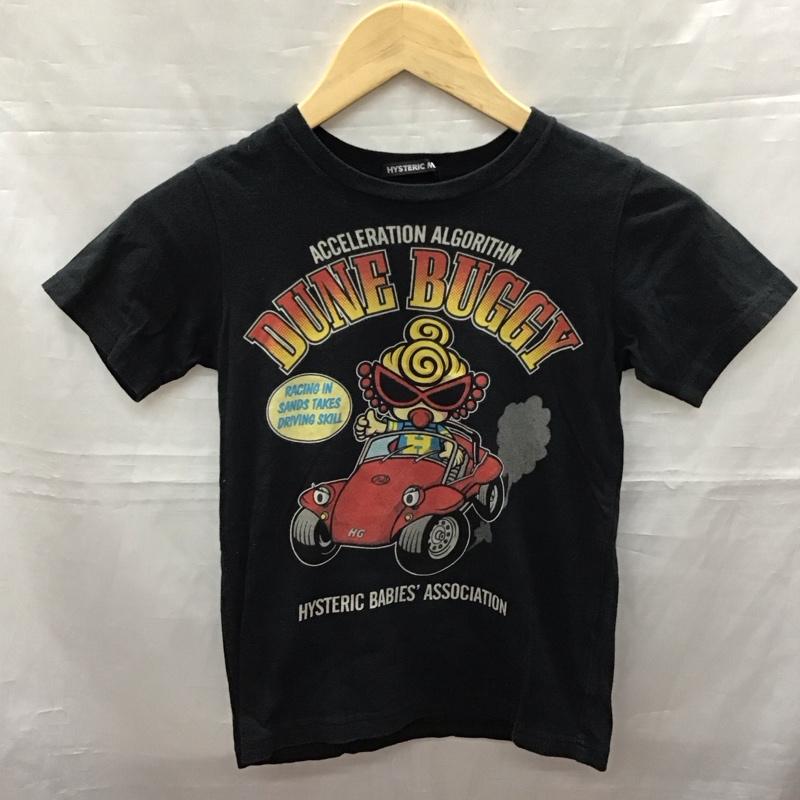 ヒステリック ミニ HYSTERIC MINI Tシャツ 半袖 130cm プリント 黒 / ブラック /  ガールズ USED 古着 中古 10116795