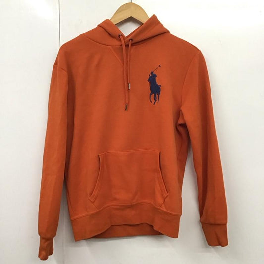 ポロラルフローレン POLO RALPH LAUREN パーカー 長袖 長袖パーカー プルオーバーパーカー スウェット S ロゴ、文字 橙 / オレンジ /  メンズ USED 古着 中古 10131546