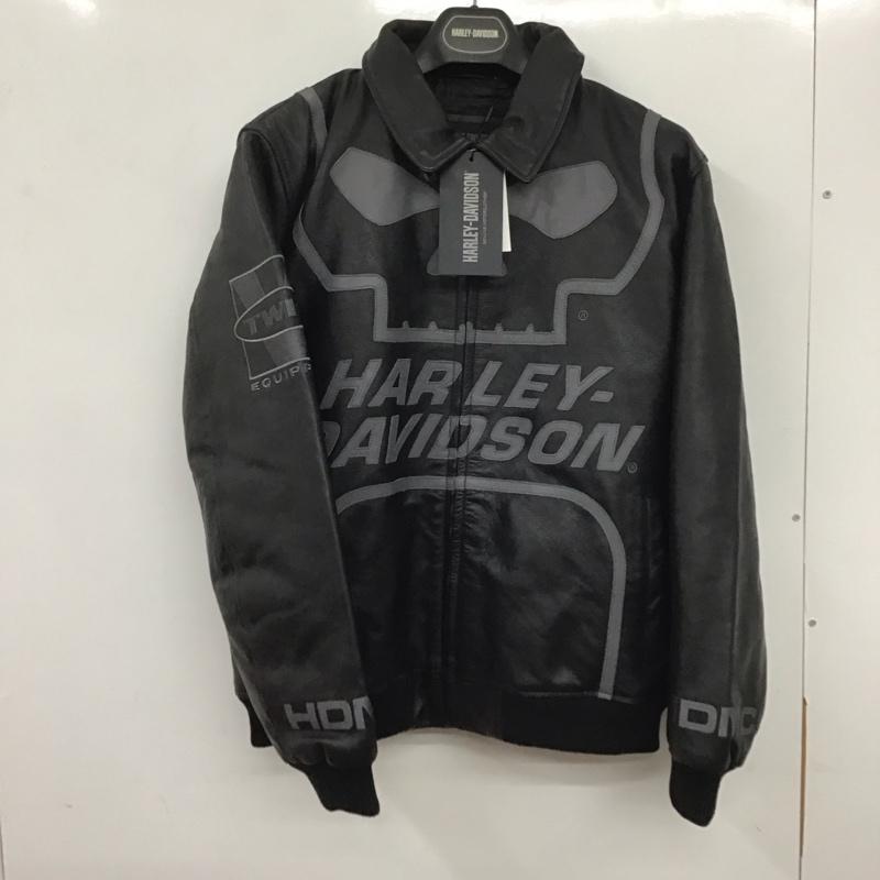ハーレーダビッドソン Harley-Davidson ジャケット、上着 ジャケット、ブレザー 97008-24vm/000l JacketLeatherBlackBeauty レザージャケット L ロゴ、文字 黒 / ブラック /  メンズ USED 古着 中古 10137832
