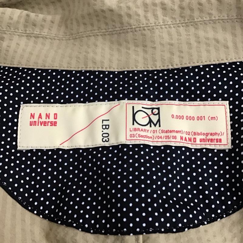 ナノユニバース nano・universe ジャケット、上着 ジャケット、ブレザー 668-3116212 LB03 シアサッカー2Bシャツジャケット カジュアルジャケット M ストライプ ベージュ / ベージュ /  メンズ USED 古着 中古 10119259