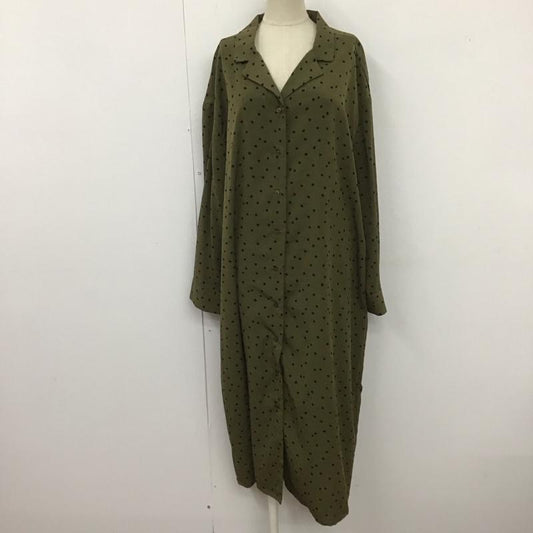 ジーナシス JEANASIS ワンピース ロングスカート JS071017MC シャツワンピース FREE ドット 緑 / グリーン /  レディース USED 古着 中古 10106435