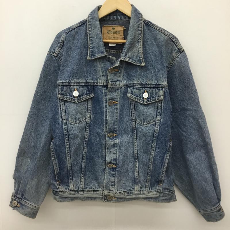 エドウィン EDWIN ジャケット、上着 ジャケット、ブレザー デニムジャケット L 無地 青 / ブルー /  メンズ USED 古着 中古 10135987