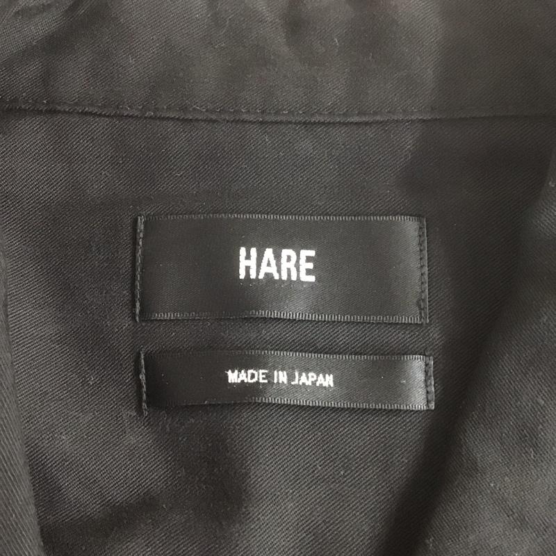 ハレ HARE シャツ、ブラウス 半袖 ha020033aa 半袖シャツ カジュアルシャツ カラーシャツ FREE 無地 黒 / ブラック /  メンズ USED 古着 中古 10107788