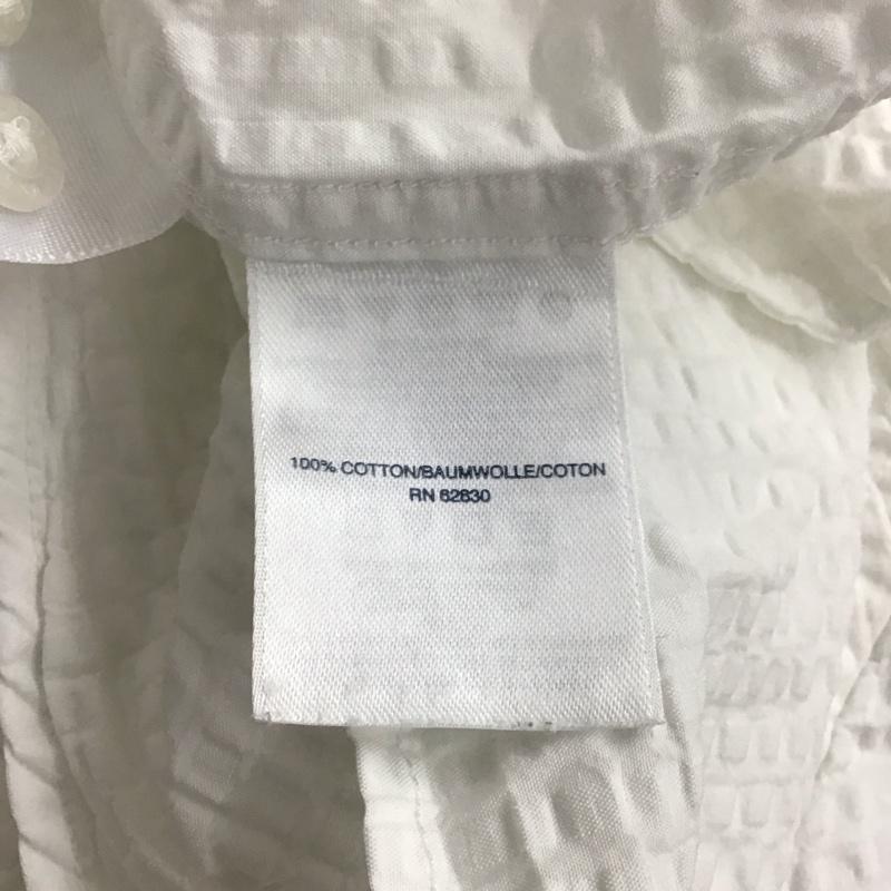 ランズエンド LAND S END シャツ、ブラウス 半袖 L 無地 白 / ホワイト /  メンズ USED 古着 中古 10128311