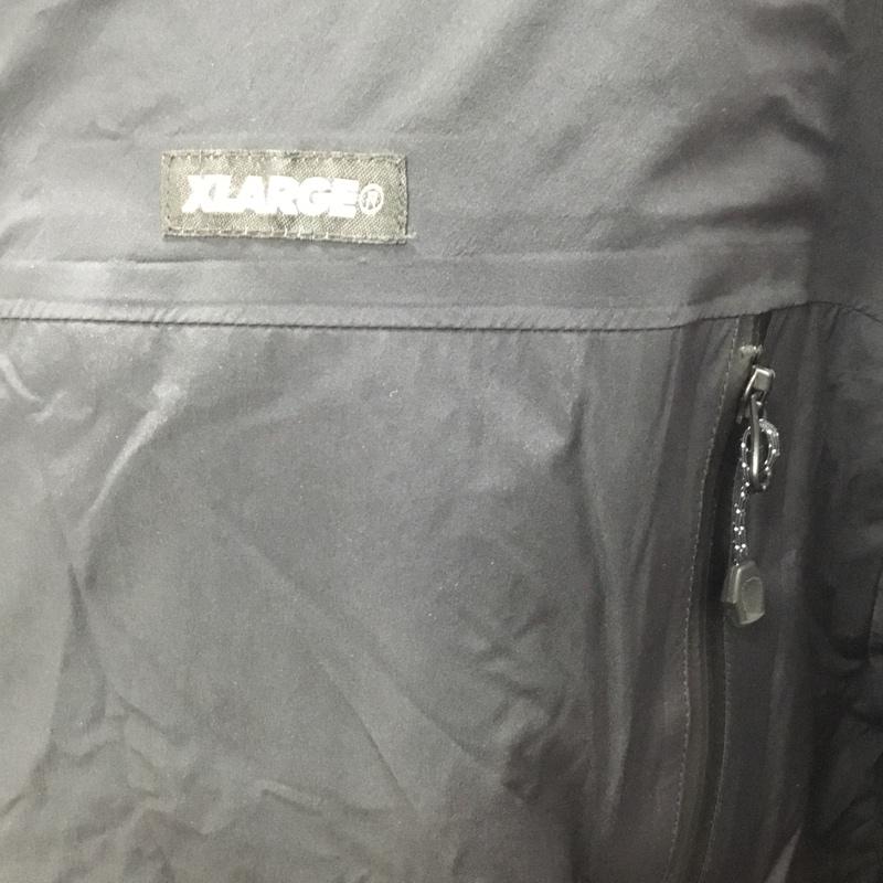 エクストララージ XLARGE ジャケット、上着 ジャンパー、ブルゾン ジップアップジャケット ジャンパー ジャケット カジュアルジャケット アウター L ロゴ、文字 黒 / ブラック /  メンズ USED 古着 中古 10121473