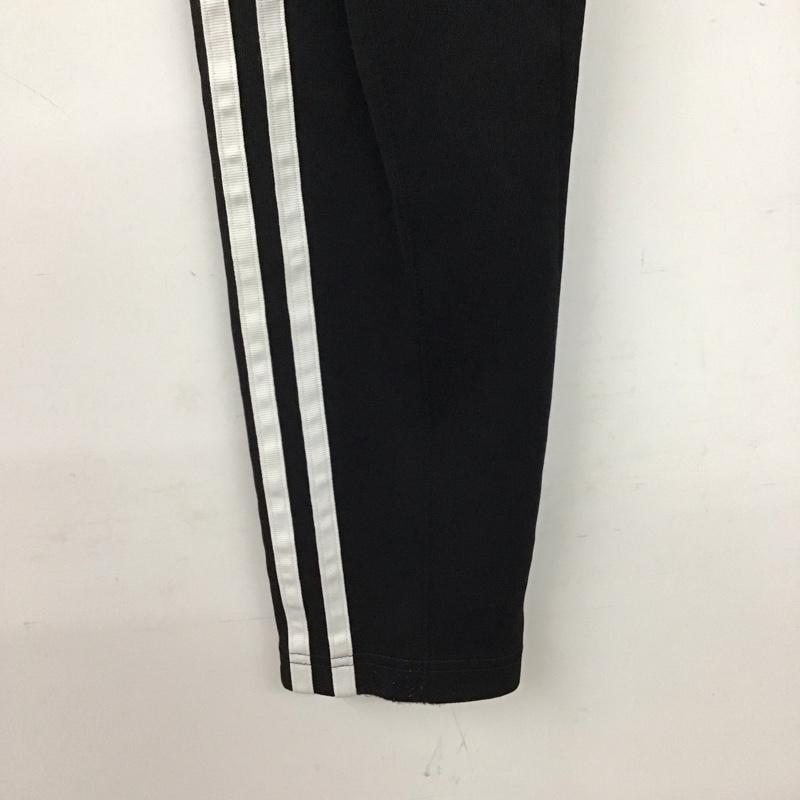 アディダス adidas ボトムス ボトムス ジャージ トラックパンツ M ロゴ、文字 X 無地 黒 / ブラック /  レディース USED 古着 中古 10150189