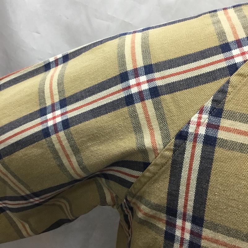 フォーティーファイブアールピーエム 45RPM シャツ、ブラウス 長袖 ラグランスリーブ 3 チェック ベージュ / ベージュ / X 白 / ホワイト / X 橙 / オレンジ / X 紺 / ネイビー /  メンズ USED 古着 中古 10118963