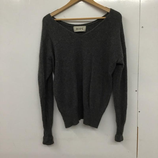 ロペ ROPE  ニット、セーター 長袖 38 無地 灰 / グレー /  レディース USED 古着 中古 10133419