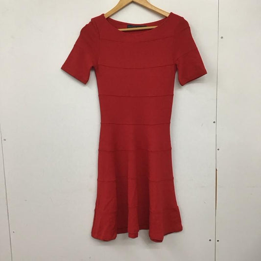 ザラベーシック ZARA BASIC ワンピース ひざ丈スカート XS 無地 赤 / レッド /  レディース USED 古着 中古 10136624