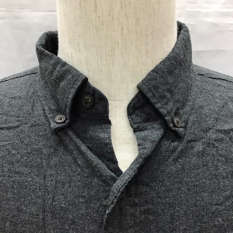 アメリカンイーグル AMERICANEAGLE シャツ、ブラウス 長袖 長袖シャツ カラーシャツ ポケットシャツ 長袖カットソー ボタンダウンシャツ S 無地 灰 / グレー /  メンズ USED 古着 中古 10116871