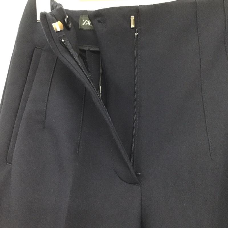 ザラ ZARA パンツ スラックス 1608/032/401 ハイウエストパンツ XS 無地 紺 / ネイビー /  レディース USED 古着 中古 10131193