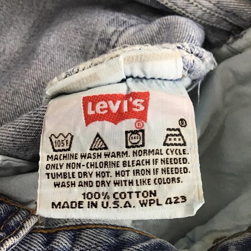 リーバイストラウスアンドコー Levi Strauss & co. パンツ デニム、ジーンズ 905 USA製 リメイク デニムパンツ ワイドパンツ ストレートパンツ 42 プリント インディゴ / インディゴ /  メンズ USED 古着 中古 10110340