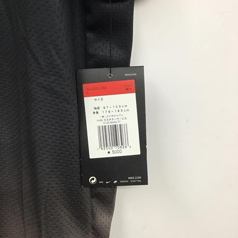 ナイキ NIKE Tシャツ 半袖 AQ4931-056 DRI-FITマイラー プリンテッド グラデーション スポーツウェア タグ付き L プリント 黒 / ブラック /  メンズ USED 古着 中古 10135545