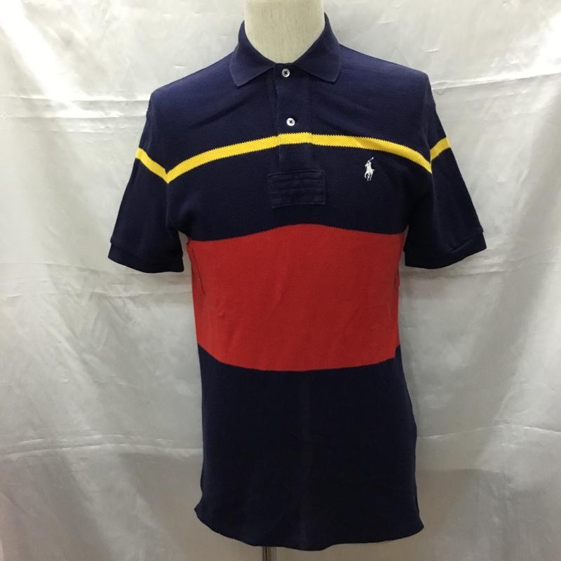 ポロバイラルフローレン Polo by RALPH LAUREN ポロシャツ 半袖 半袖ポロシャツ カラーシャツ 半袖カットソー XS ボーダー柄 赤 / レッド / X 黄 / イエロー / X 紺 / ネイビー /  メンズ USED 古着 中古 10109301