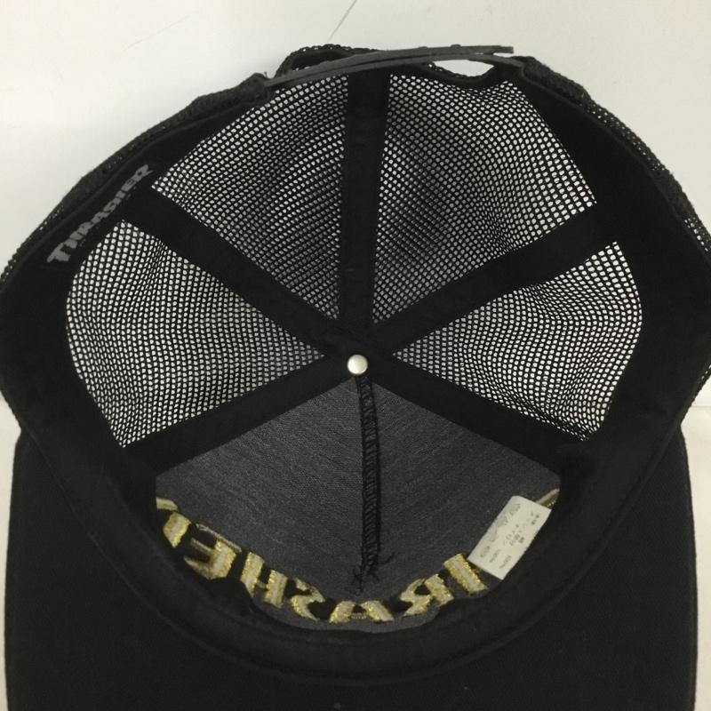 スラッシャー THRASHER 帽子 キャップ メッシュキャップ FREE ロゴ、文字 黒 / ブラック / X 金 / ゴールド /  メンズ USED 古着 中古 10140432
