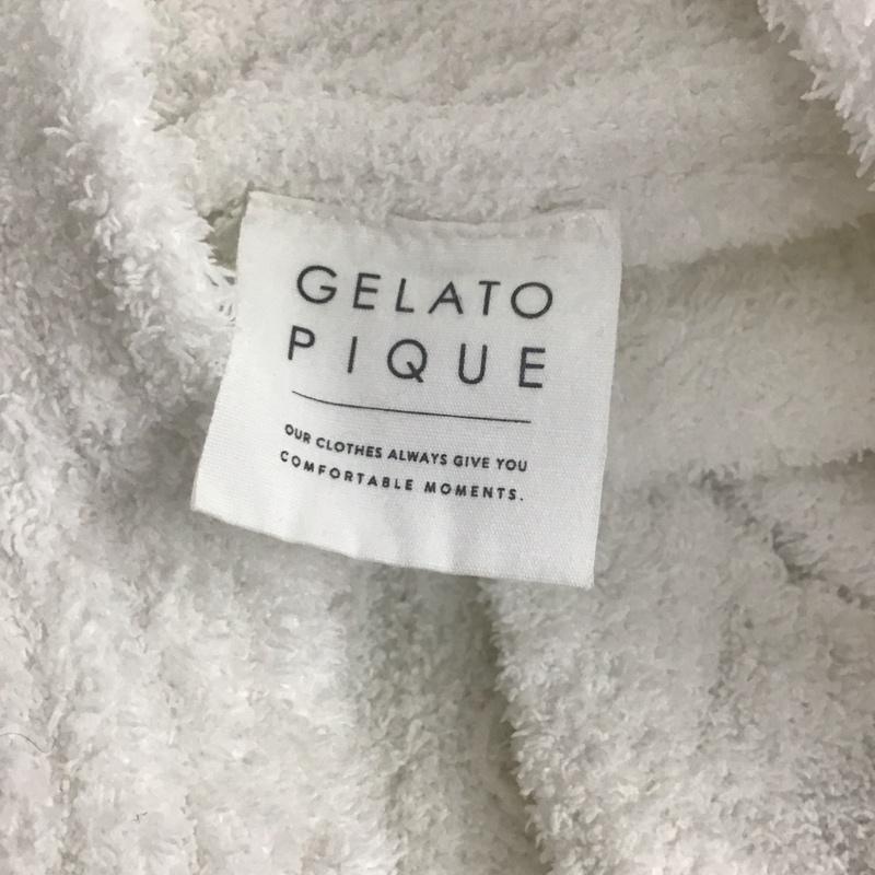 ジェラートピケ gelato pique カーディガン 長袖 pwnt205049 カーディガン ルームウェア 長袖ロングカーディガン ボーダー柄 白 / ホワイト / X 桃 / ピンク /  レディース USED 古着 中古 10135161