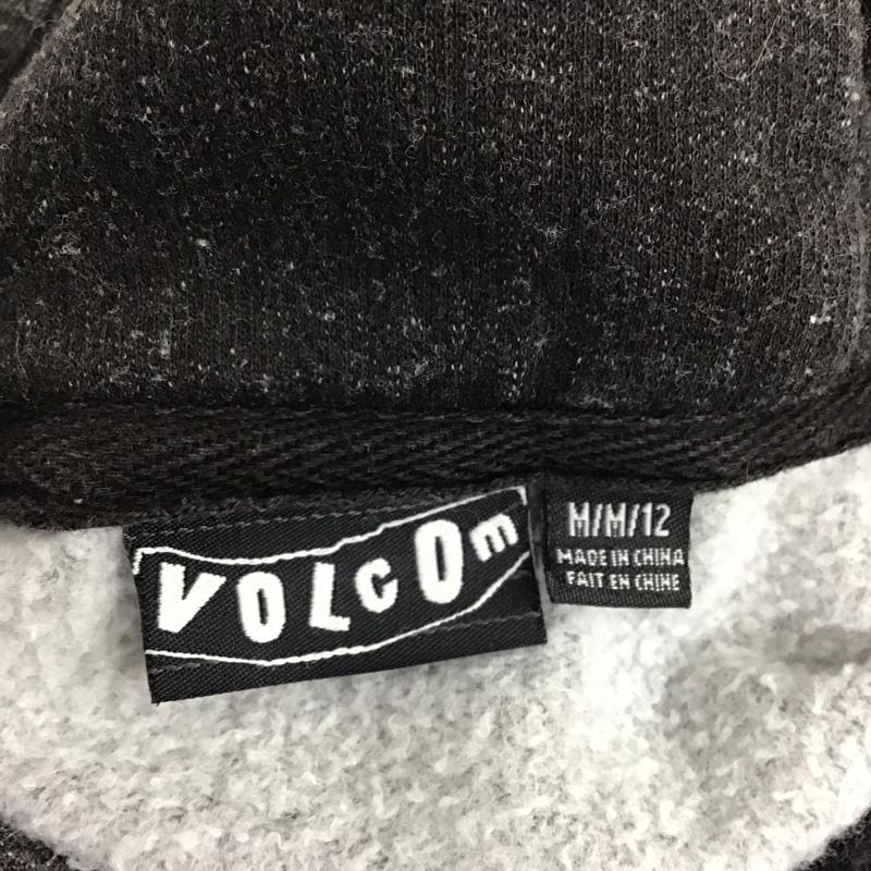 ボルコム VOLCOM パーカー 長袖 長袖パーカー フード付きパーカー ジップアップパーカー M ロゴ、文字 黒 / ブラック /  レディース USED 古着 中古 10114899
