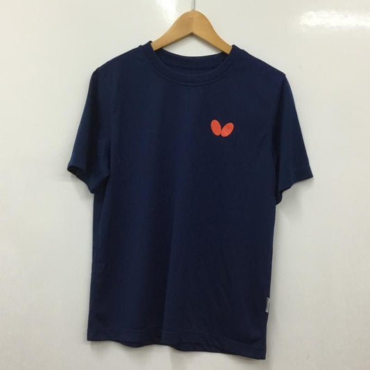 バタフライ BUTTERFLY Tシャツ 半袖 45230-178-0-106 卓球ウェア スポーツウェア タグ付き ウィンロゴ S ワンポイント 紺 / ネイビー /  メンズ USED 古着 中古 10135671