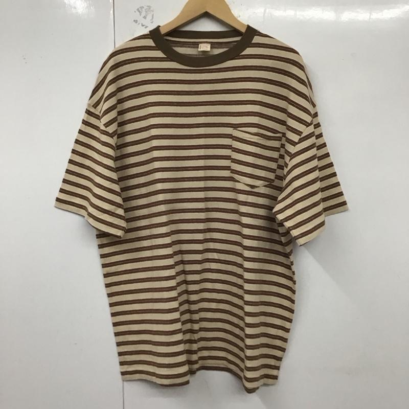 タウンクラフト TOWNCRAFT Tシャツ 半袖 半袖カットソー プリントTシャツ クルーネックカットソー L ボーダー柄 マルチカラー / マルチカラー /  メンズ USED 古着 中古 10128674